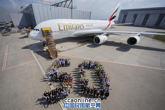 阿联酋航空接收其第50架空客A380
