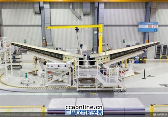 空客开始总装首架A350XWB宽体飞机水平尾翼