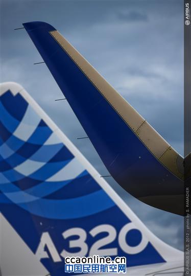 空客在中国积极推进A319、A320鲨鳍小翼改装工作