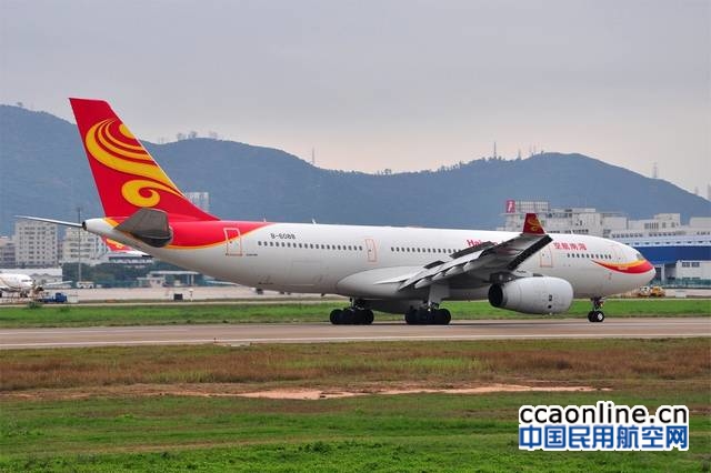 海南航空发布2017年6月主要运营数据公告