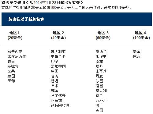 新航经济舱最多设有23个首选座位,费用从20-100美金不等 民航贫论:不选座,可否退100元?