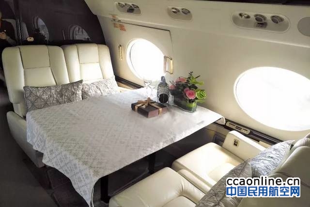 纵横航空携湾流G450公务机亮相2017四川航展